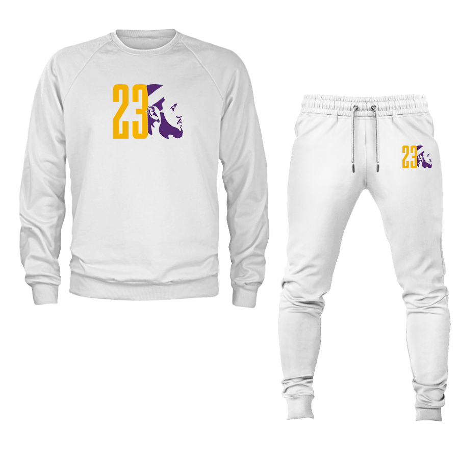 Men's Lebron James 23 Crewneck Sweatshirt Joggers Suit