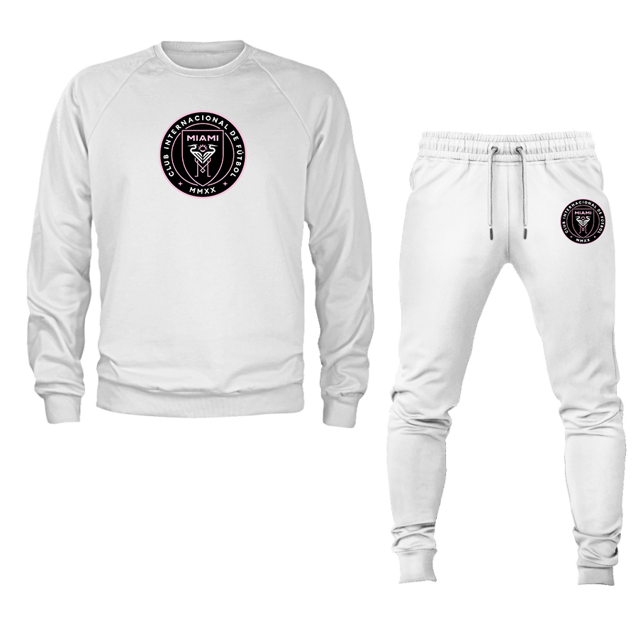 Men's Inter Miami FC Crewneck Sweatshirt Joggers Suit