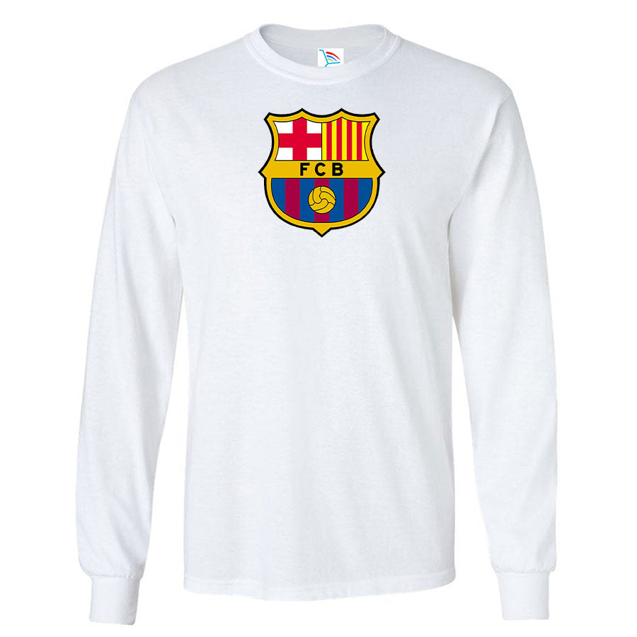 Men's F.C. Barcelona Soccer Cotton Long Sleeve T-Shirt
