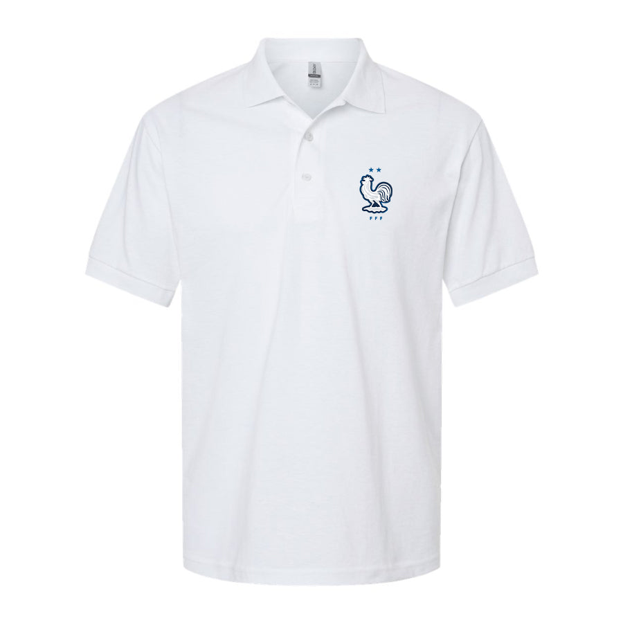 Men's France National Soccer Team Dry Blend Polo