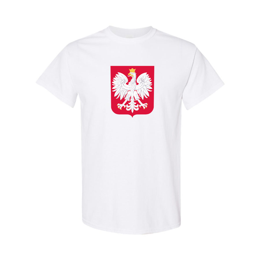 Youth Kids Poland National Soccer Team Cotton T-Shirt