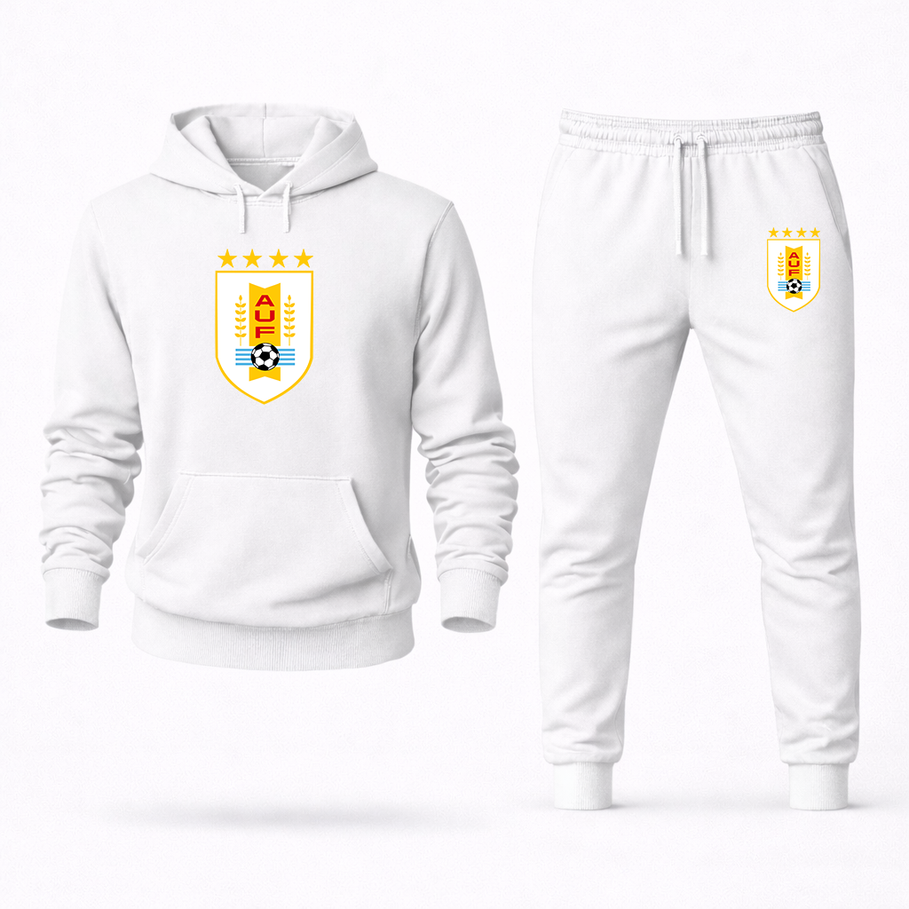 Men's Uruguay National Soccer Team Hoodie Joggers Set