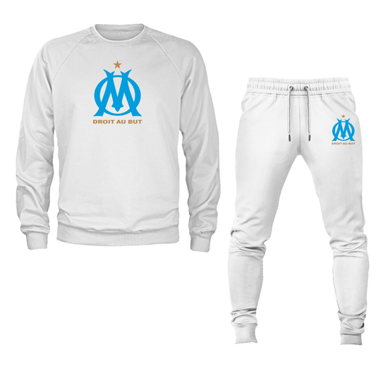 Men's Olympique de Marseille FC Crewneck Sweatshirt Joggers Suit