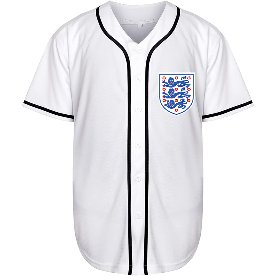 Men's England National Football Team Baseball Jersey