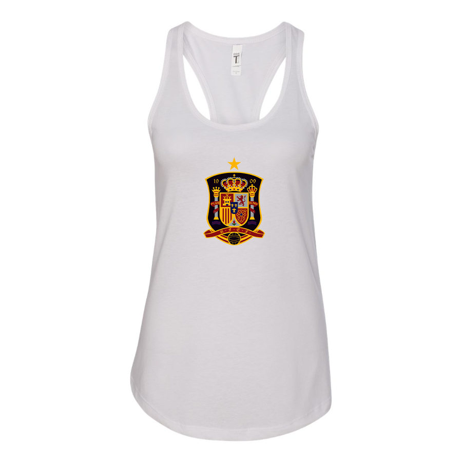 Women's Spain National Soccer Team Racerback Tank Top