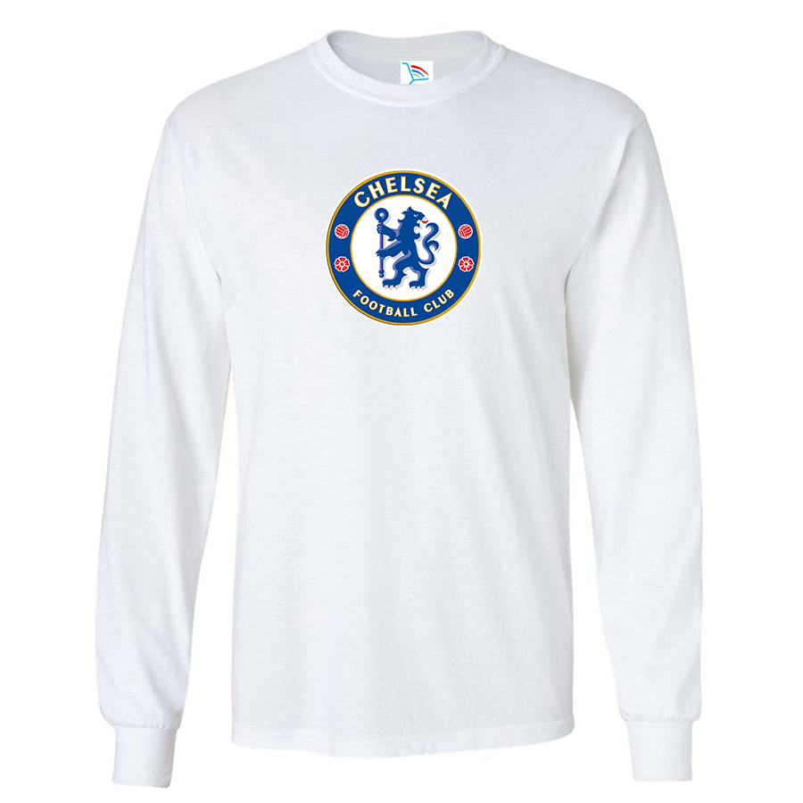 Men's Chelsea Soccer Cotton Long Sleeve T-Shirt