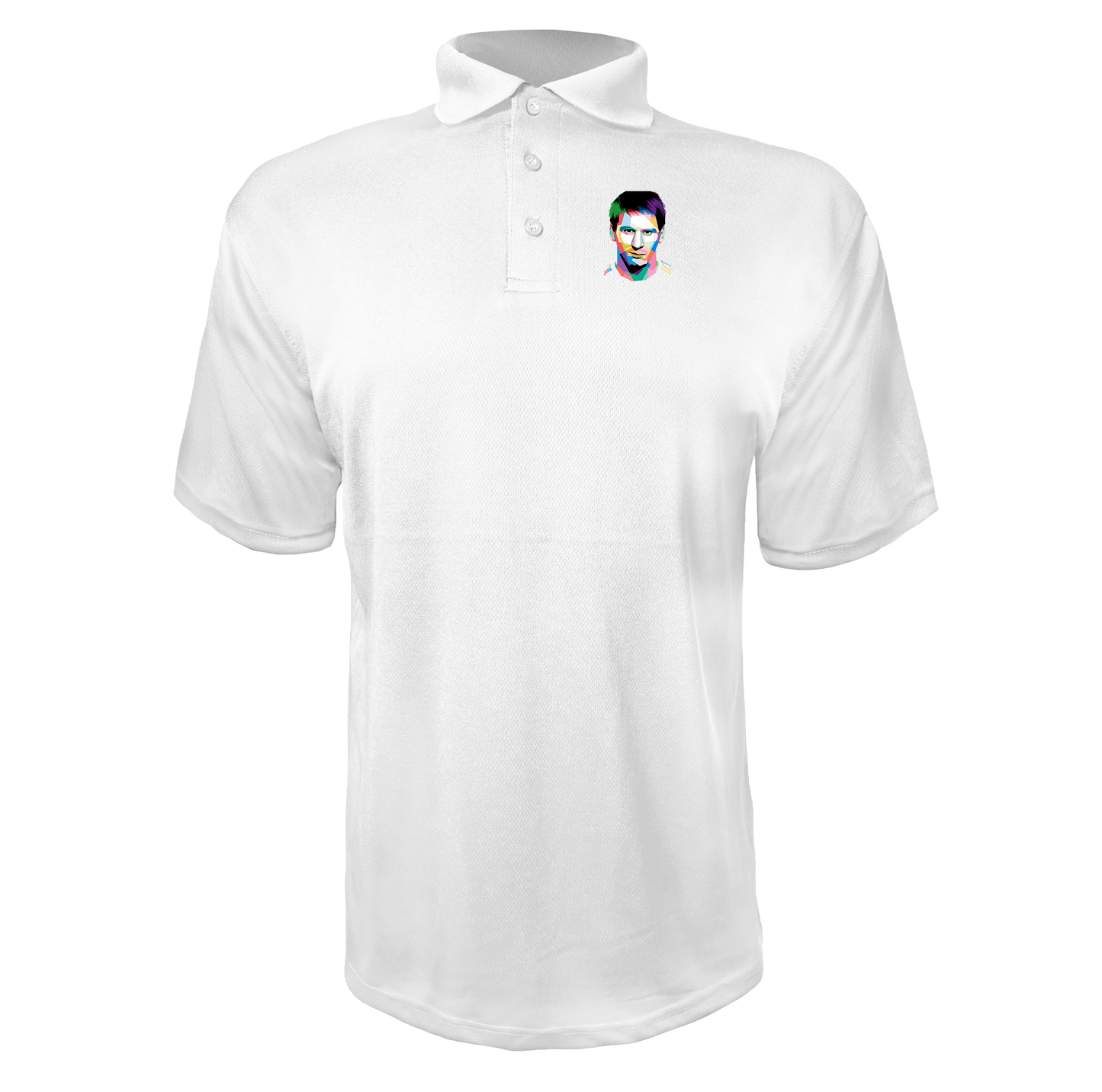 Men's Lionel Messi Face Art Soccer Polyester Polo