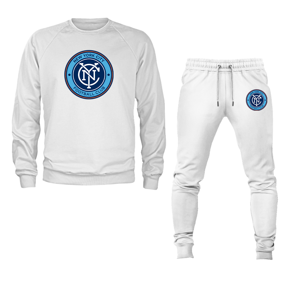 Men's New York City FC Crewneck Sweatshirt Joggers Suit