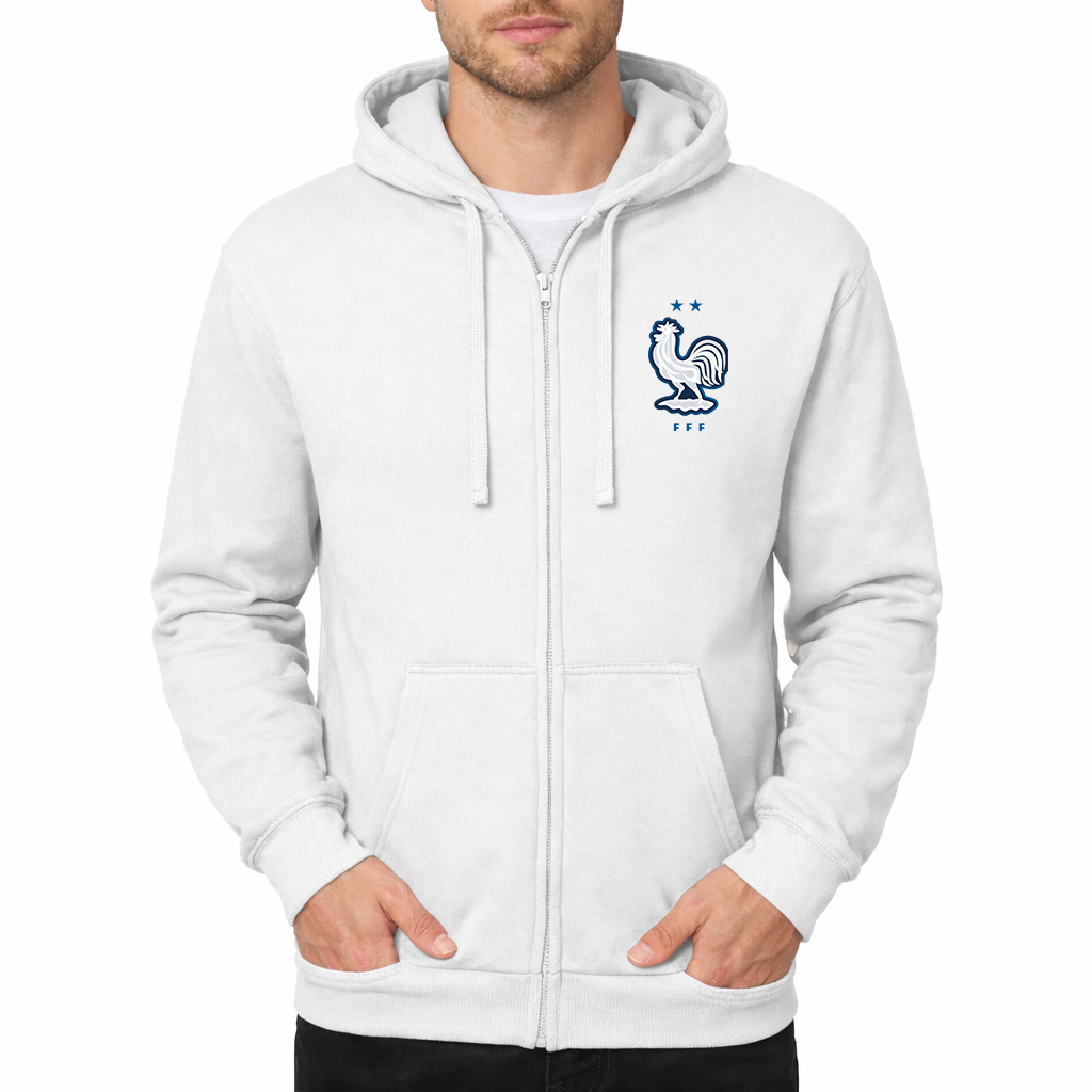 Men's France National Soccer Team Zipper Hoodie