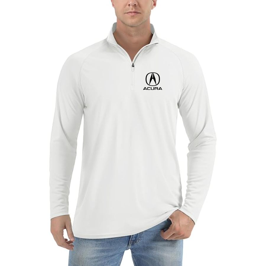 Men’s Acura Car - Lightweight Quarter-Zip Athletic Shirt – Long Sleeve Performance Wear