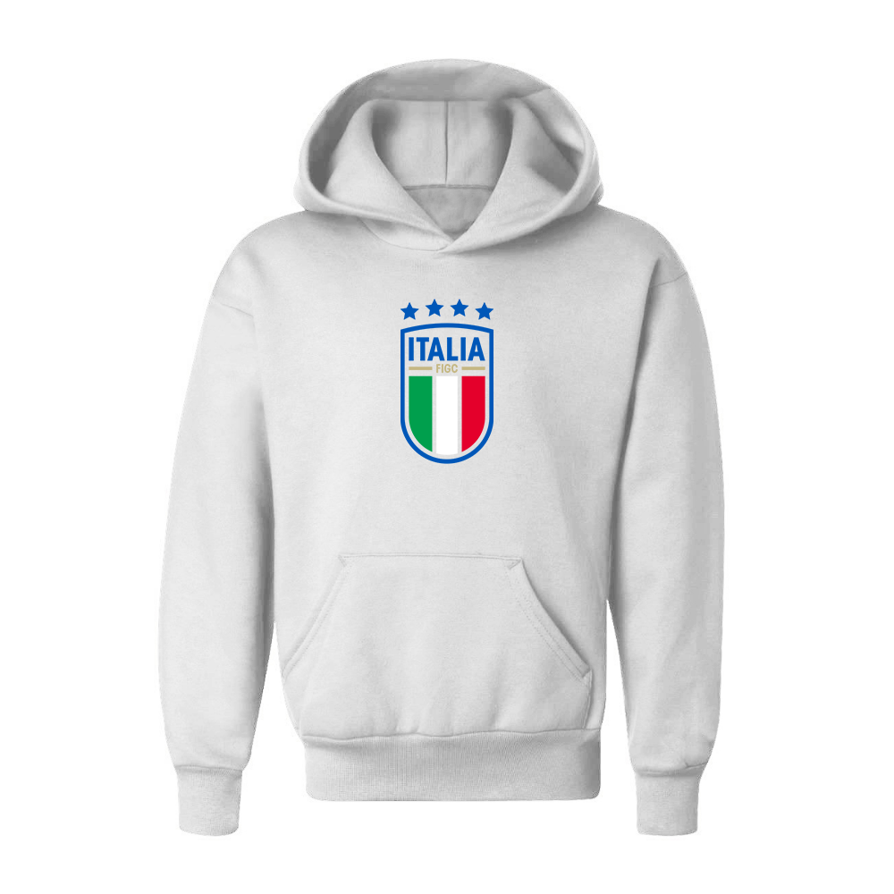 Youth Kids Italy National Soccer Pullover Hoodie