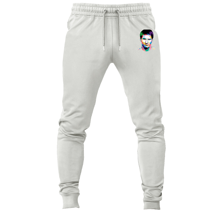 Men's Lionel Messi Face Art Soccer Joggers Sweatpants