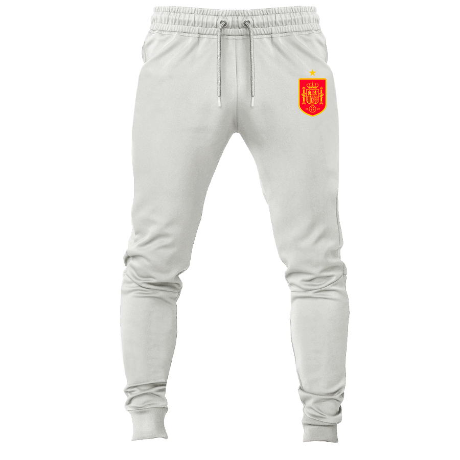 Men's Spain Red Logo National Soccer Team Joggers Sweatpants