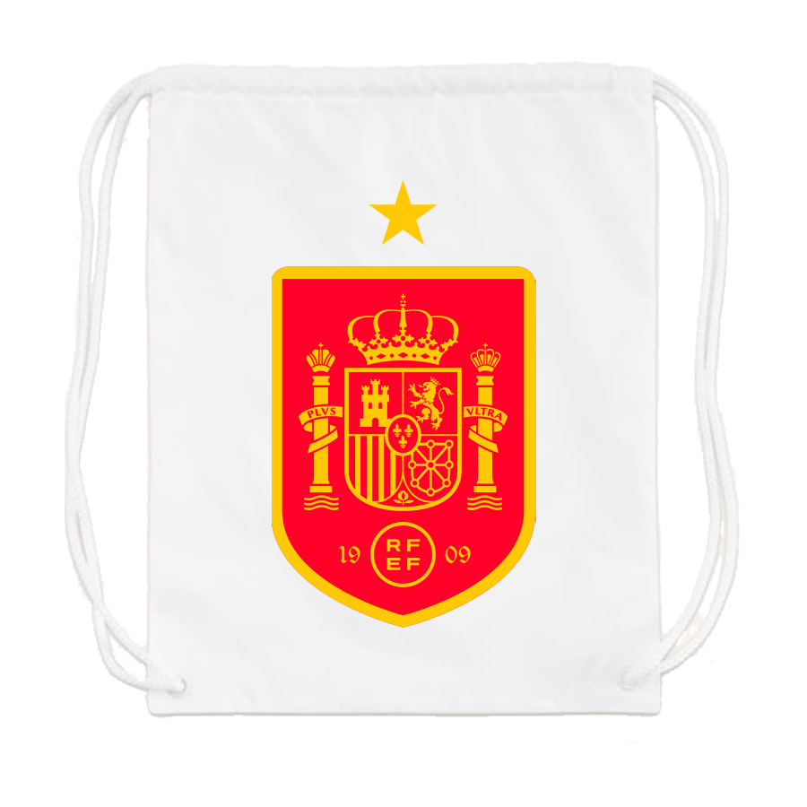 Spain Red Logo National Soccer Team Drawstring Bag