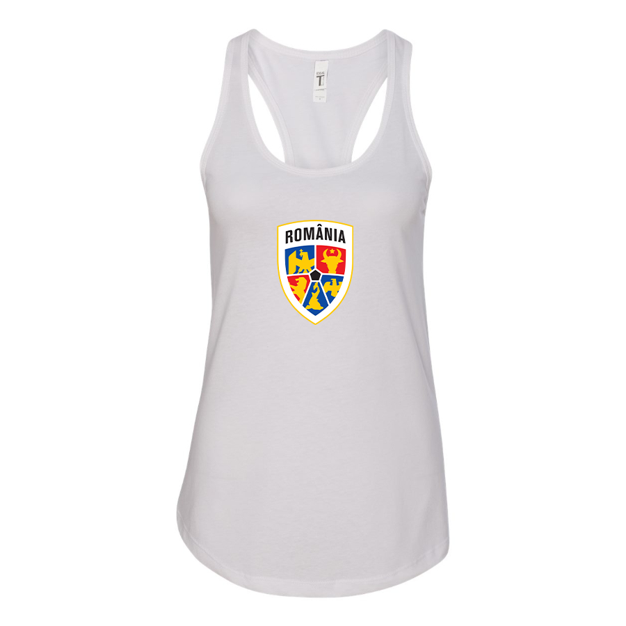 Women's Romania National Soccer Team Racerback Tank Top