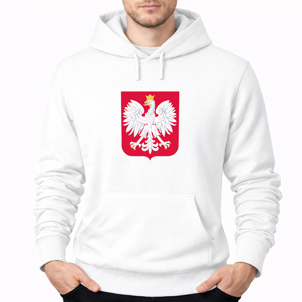 Men's Poland National Soccer Team Pullover Hoodie