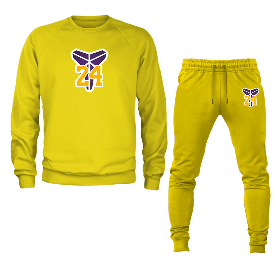 Men's Kobe Bryant Mamba 24 Crewneck Sweatshirt Joggers Suit