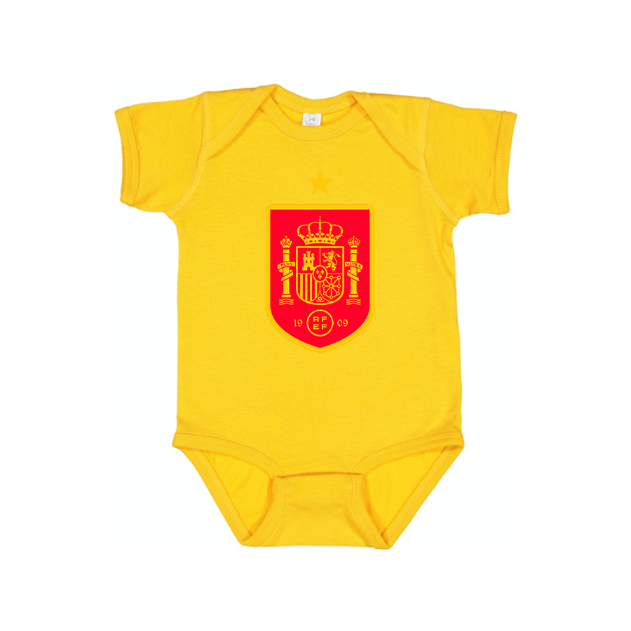 Spain Red Logo National Soccer Team Baby Romper Onesie