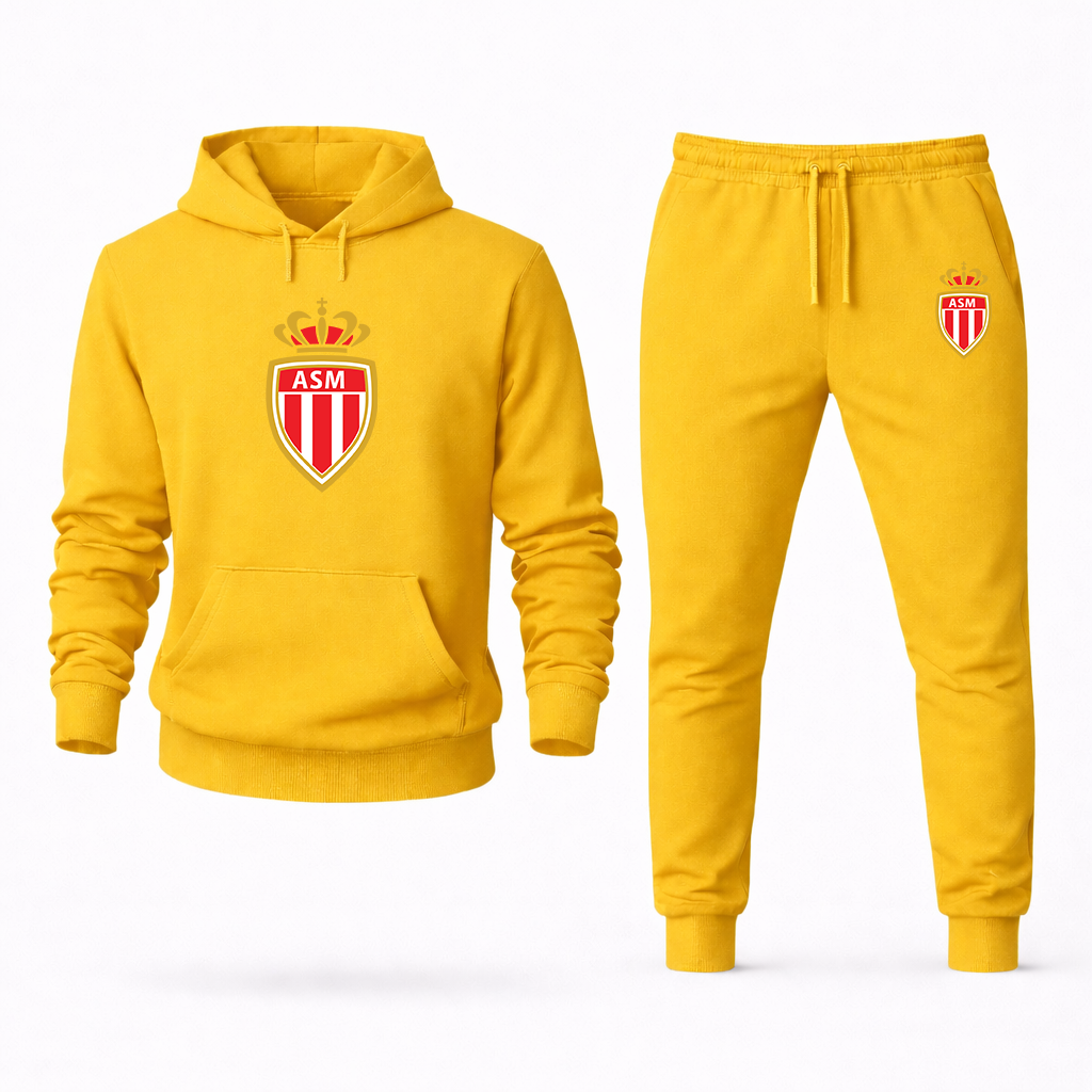 Men's AS Monaco FC Hoodie Joggers Set