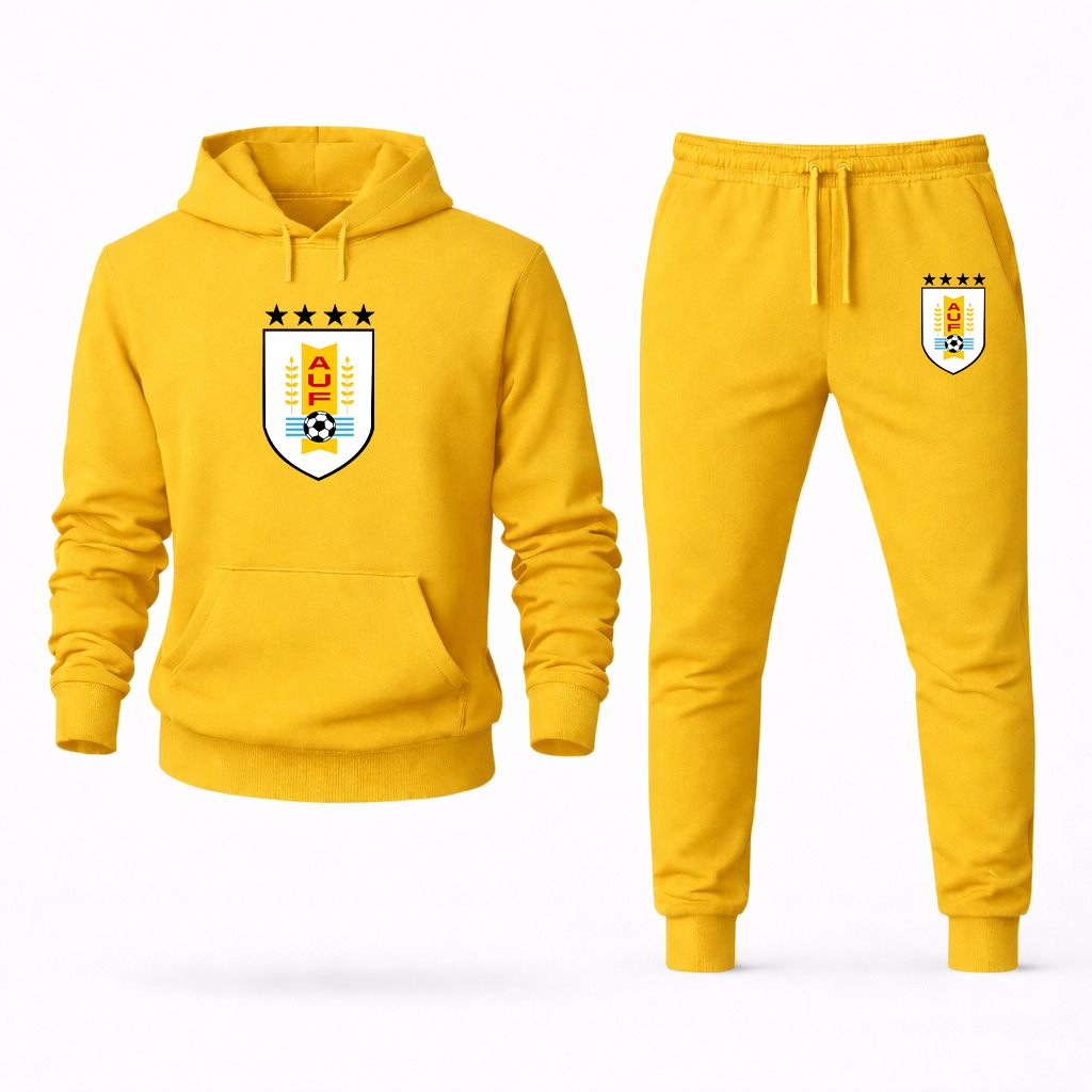 Men's Uruguay National Soccer Team Hoodie Joggers Set