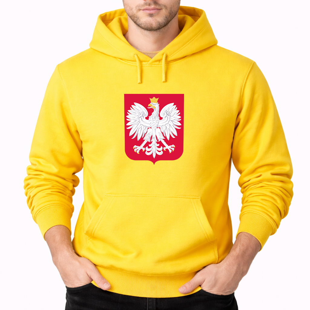Men's Poland National Soccer Team Pullover Hoodie
