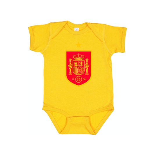 Spain Red Logo National Soccer Team Baby Romper Onesie