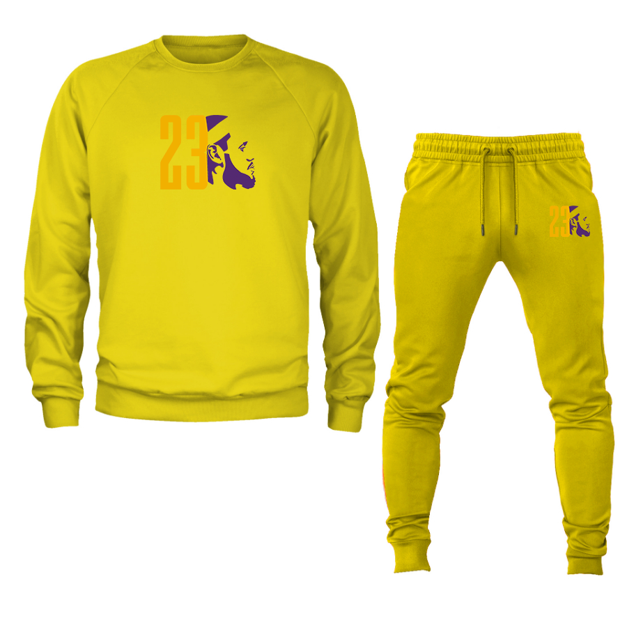 Men's Lebron James 23 Crewneck Sweatshirt Joggers Suit