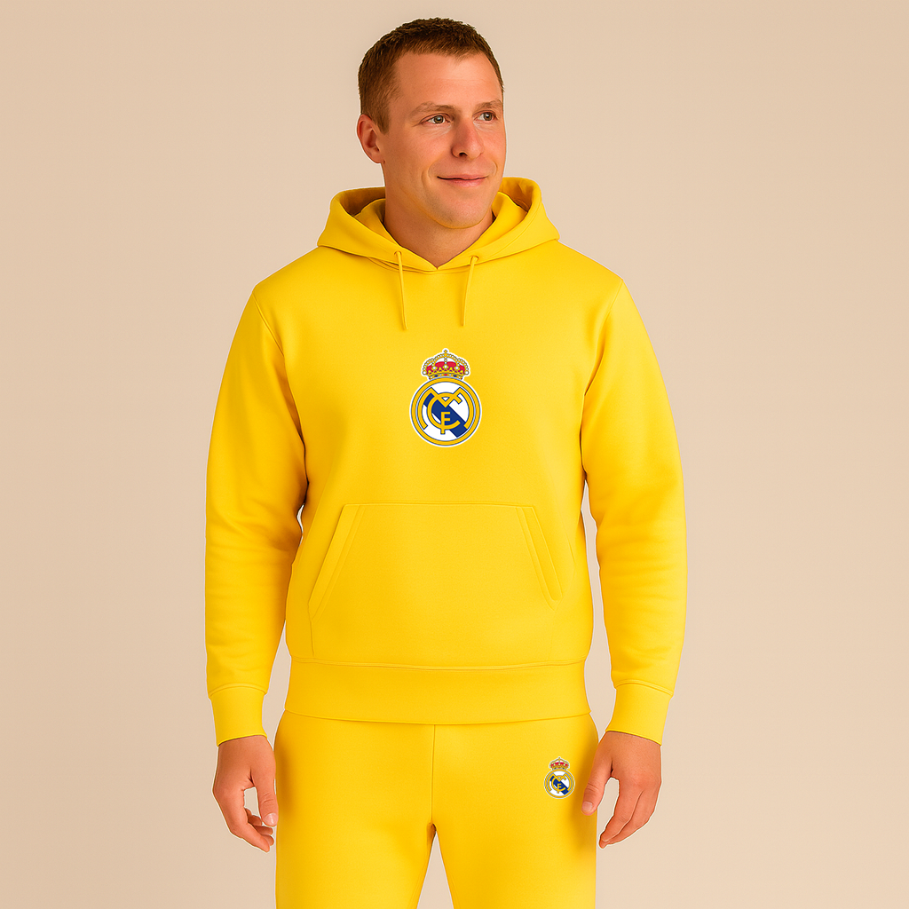 Men’s Real Madrid Soccer Logo Hoodie Joggers Set