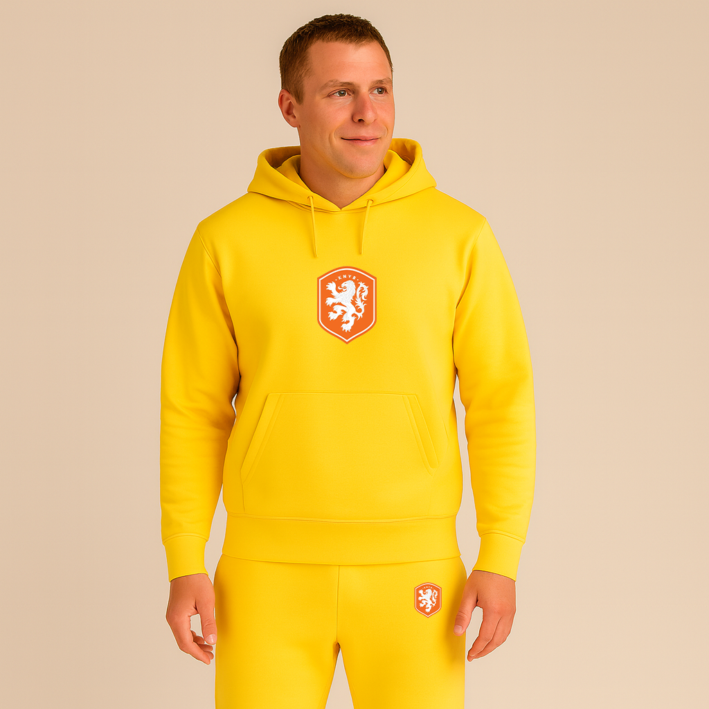Men's Netherlands National Soccer Team Hoodie Joggers Set