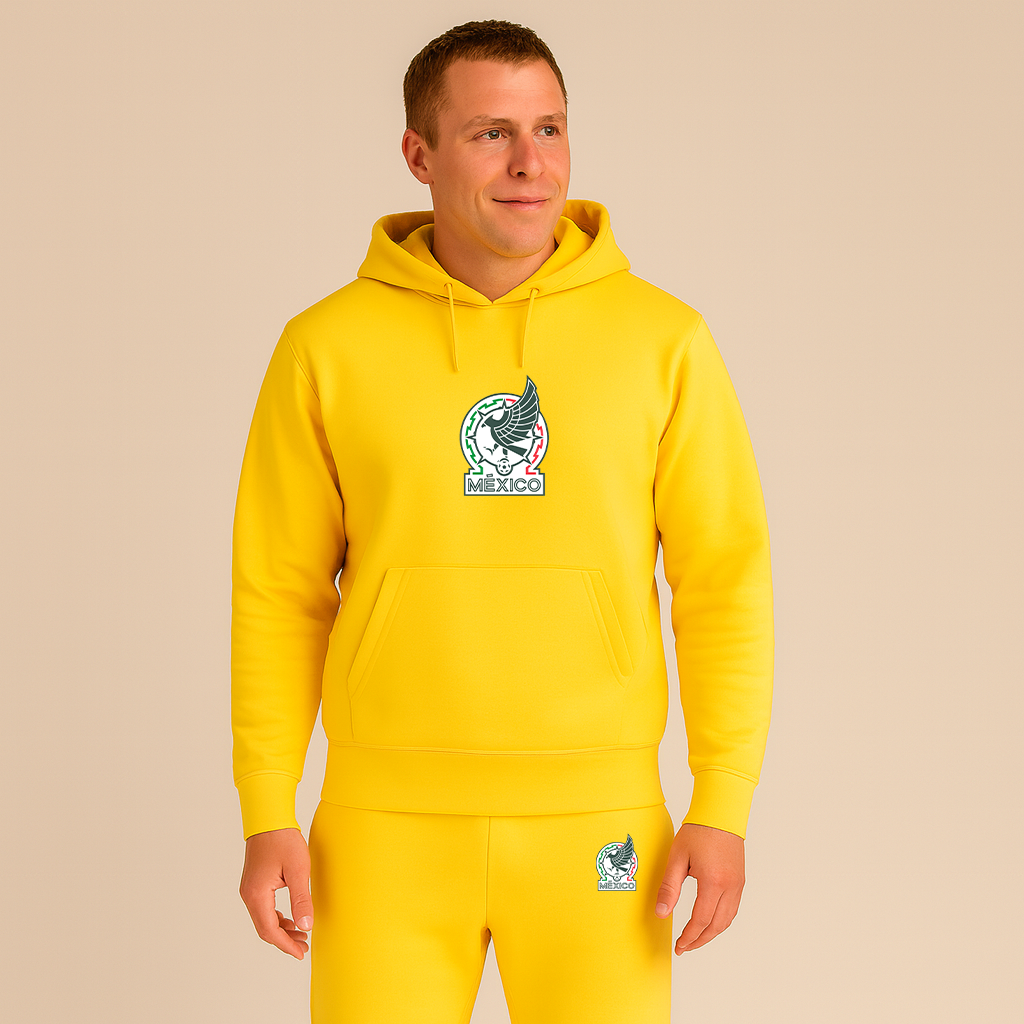 Men’s Mexico Soccer Soccer Logo Hoodie Joggers Set