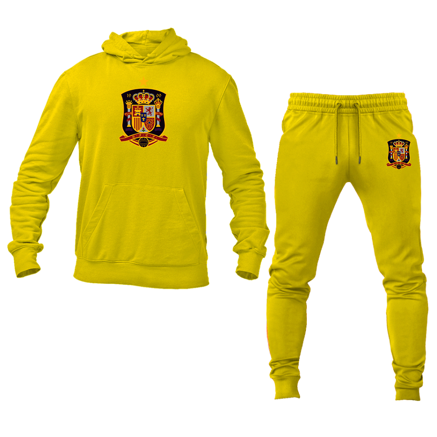 Men's Spain National Soccer Team Hoodie Joggers Set