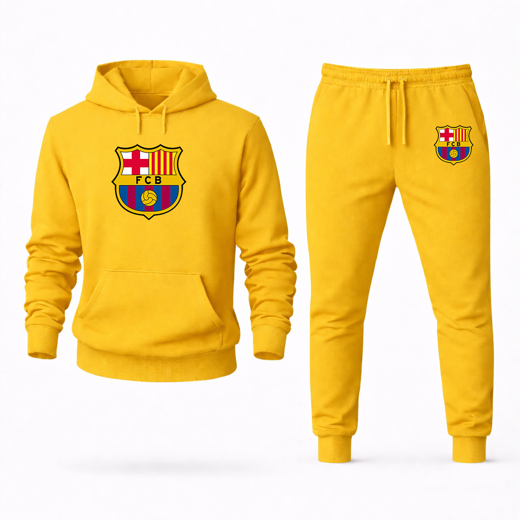 Men's F.C. Barcelona Soccer Logo Hoodie Joggers Set