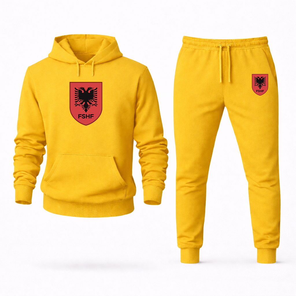 Men's Albania National Soccer Team Hoodie Joggers Set