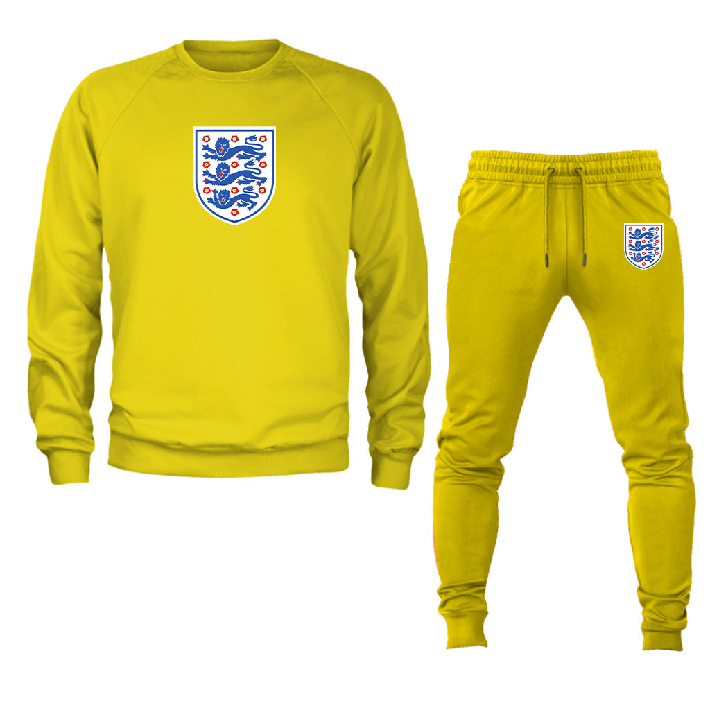 Men's England National Football Team Crewneck Sweatshirt Joggers Suit